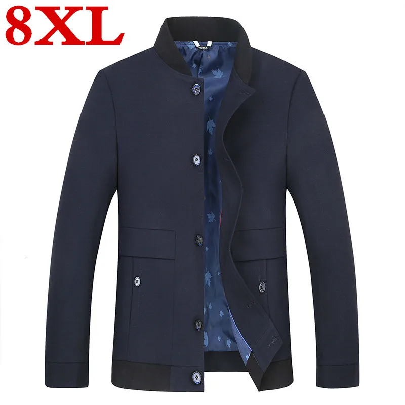 8XL 7XL 6XL Мужская Повседневная Длинная Куртка размера плюс весенне осенняя мужская