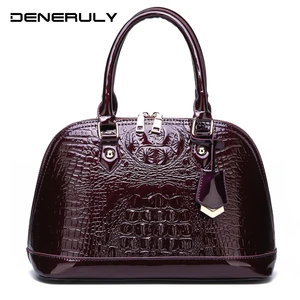 luxury crocodile leather bags women vintage handbags 2019 new simple shoulder bag high quality messenger bag ladies bolso mujer free global shipping