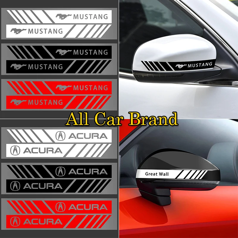 

2pcs Car Rearview Mirror Stickers Car Sticker for Mitsubishis Lancer 7 8 I200 Pajero 2 4 Montero Sport Outlander ASX L200 EVO