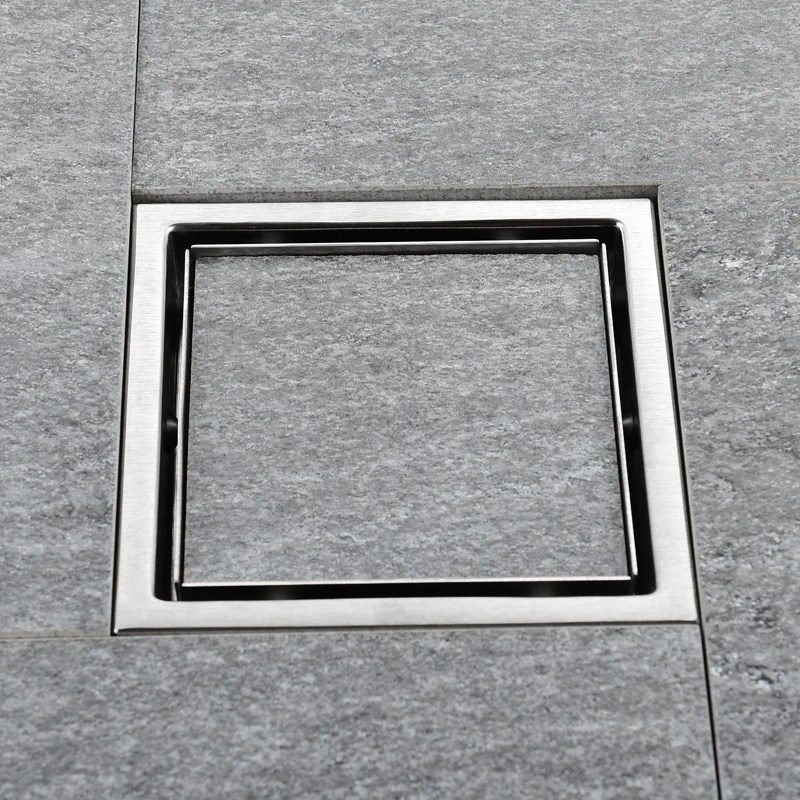 Вставка из нержавеющей стали квадратный зернистый шлагбаум для мусора линейный