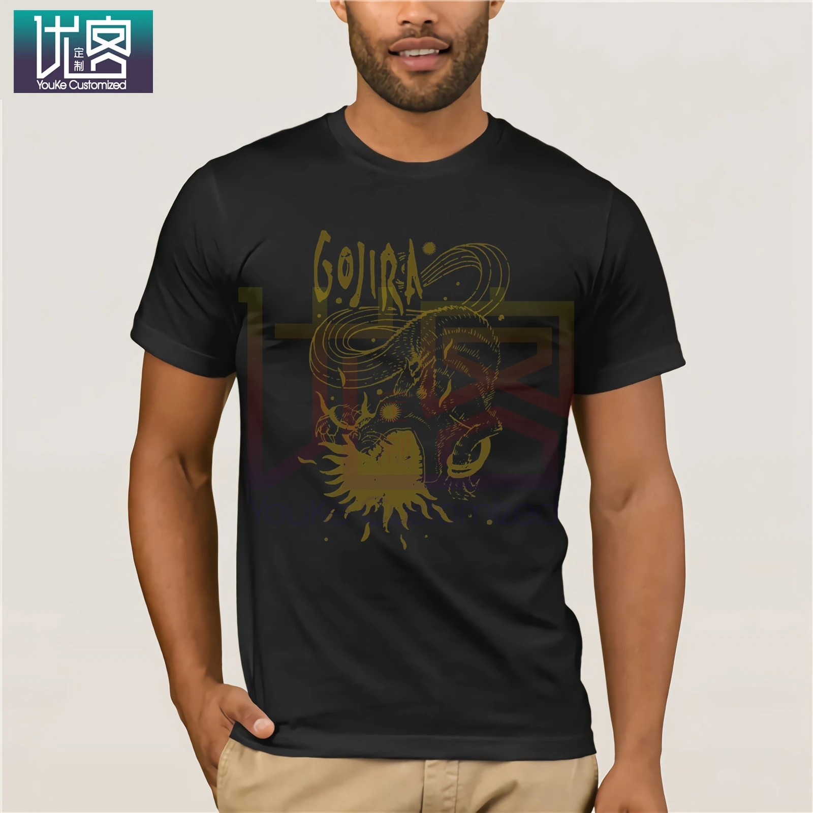 Мужская футболка Gojira Sun Swallower популярная с круглым вырезом 100% хлопок винтажная