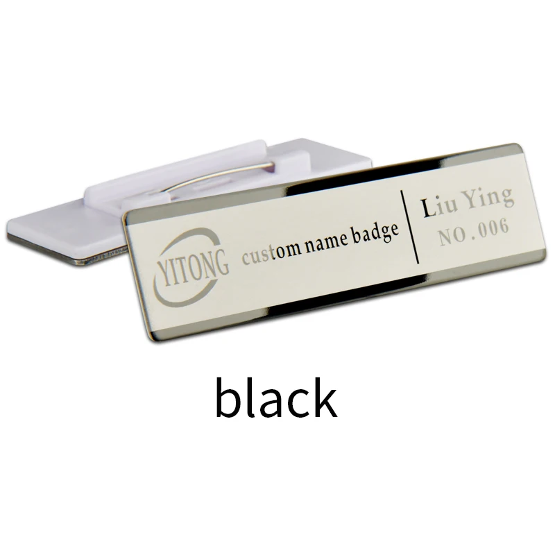 1 шт. металлический бейдж с гравировкой имени 70 х20 мм|id badge|name badge name tagmagnetic |