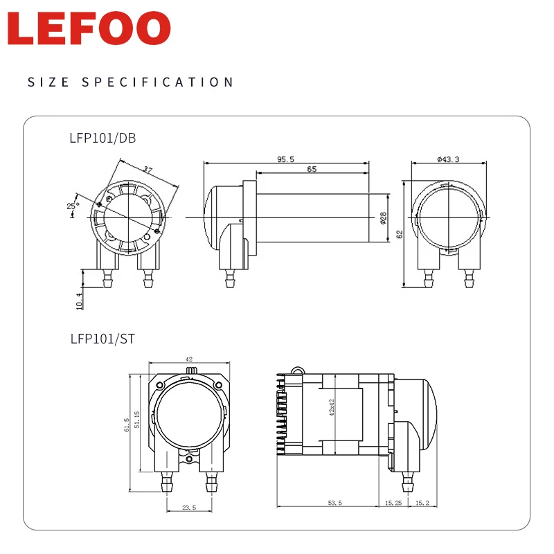 Перистальтический насос LEFOO DB 12-24 В постоянного тока дозирование химической