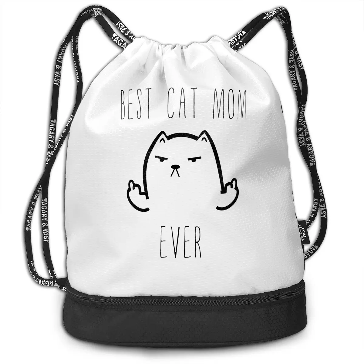 

Best Cat Mom Ever Drawstring Backpack Bag for Men Women Kids - Great for Yoga, Travel, Hiking, Beach Bags
