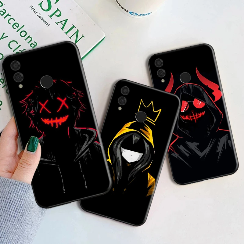 

Crown smile evil Phone Case For Huawei P Smart Z 2019 2021 P20 20Lite Pro Lite 2019 P30 Lite 20 Lite P40 ProSoft TPU Black shell