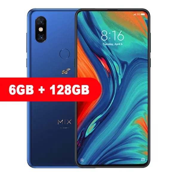 128GB Blue Глобальная версия Xiaomi mi x 3 5G Net 6GB 64 GB/6 GB 128GB rom Смартфон Snapdragon 855 6,39 ''3800 mAh MP фронтальная камера 5G - Цвет: 128GB Blue