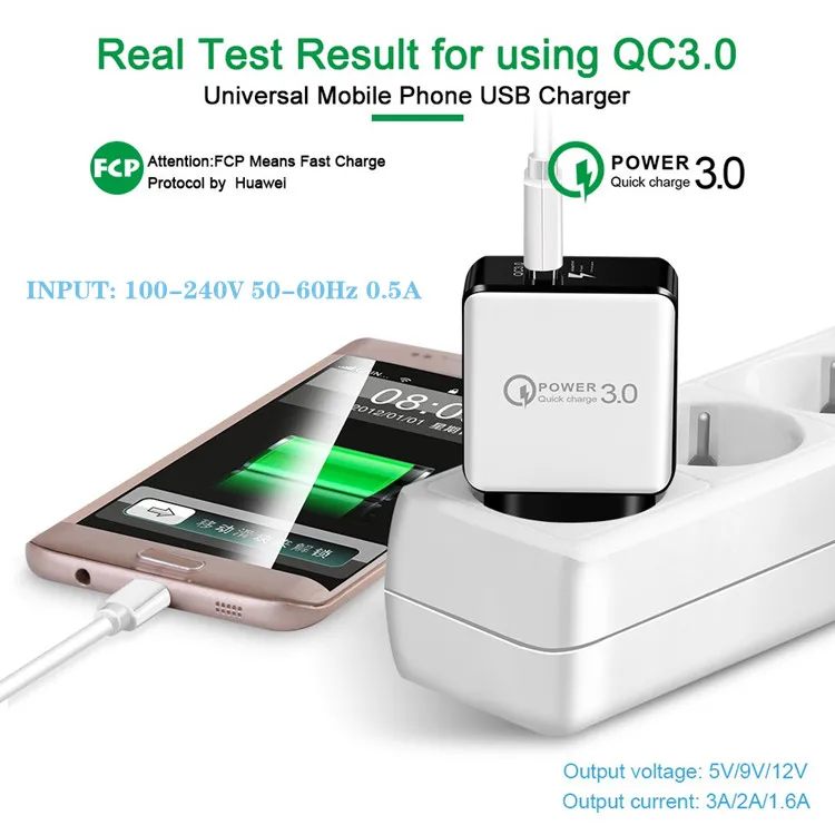 18W EU US Plug Phone USB Charger Quick Charge 3.0 Fast Mobile Adapter For iPhone Samsung Xiao mi Tablet | Мобильные телефоны и