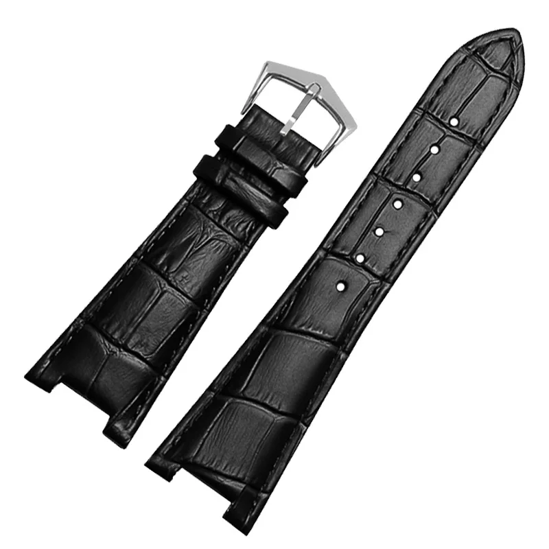 High quality leather strap for Patek Philippe sports elegant Nautilus 5712G leather strap for men 25mm notch 12mm Black Brown