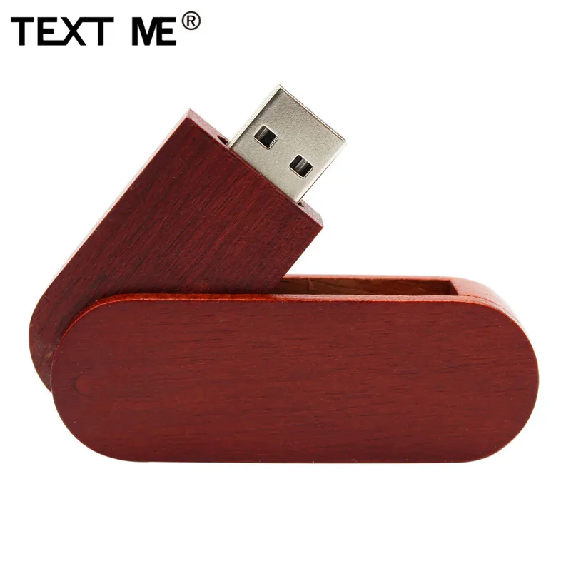 Usb флеш-накопитель TEXT ME с деревянным логотипом из бамбукового ореха 4 ГБ 8 16 32 64 usb 2 0