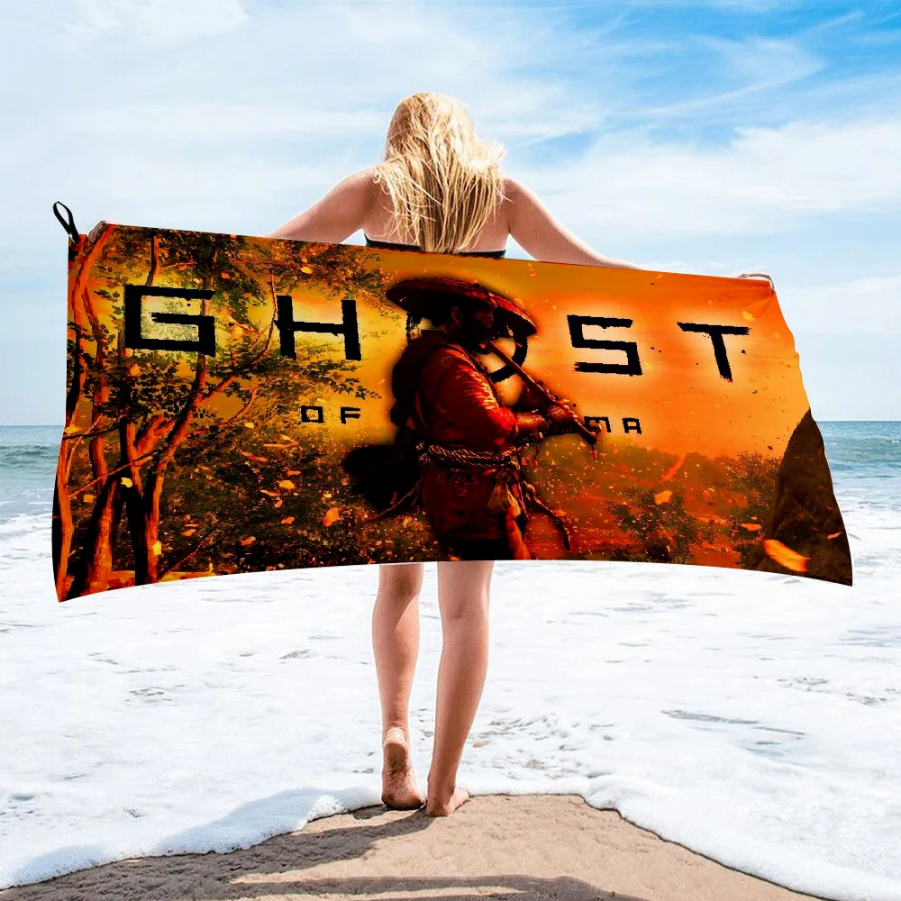 Пляжное полотенце из микрофибры с принтом призрака цушимы | Спорт и развлечения