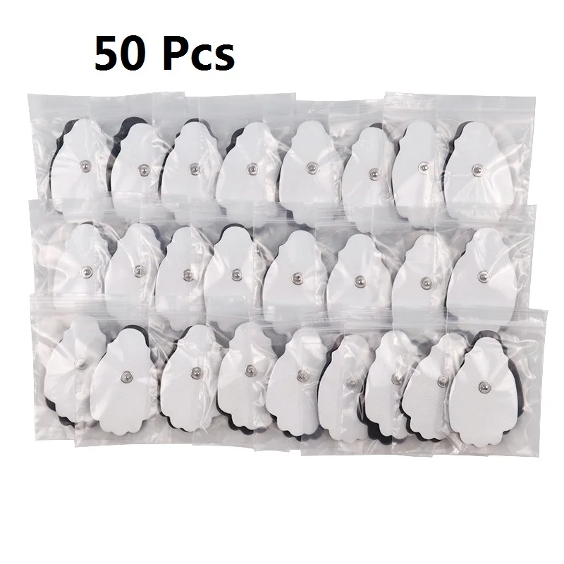 50 Pcs 50/100 шт. мышечный Стимулятор электрод Массажная накладка сменная для TENS машинка для иглоукалывания Электрический цифровой массажер для тела - Цвет: 50 Pcs
