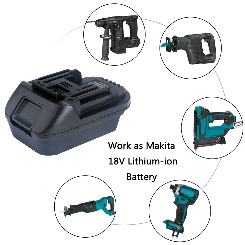 DM18M адаптер преобразователя батареи для Milwaukee 18V или Dewalt 20V литий-ионный аккумулятор преобразует в Makita 18V литий-ионный аккумулятор