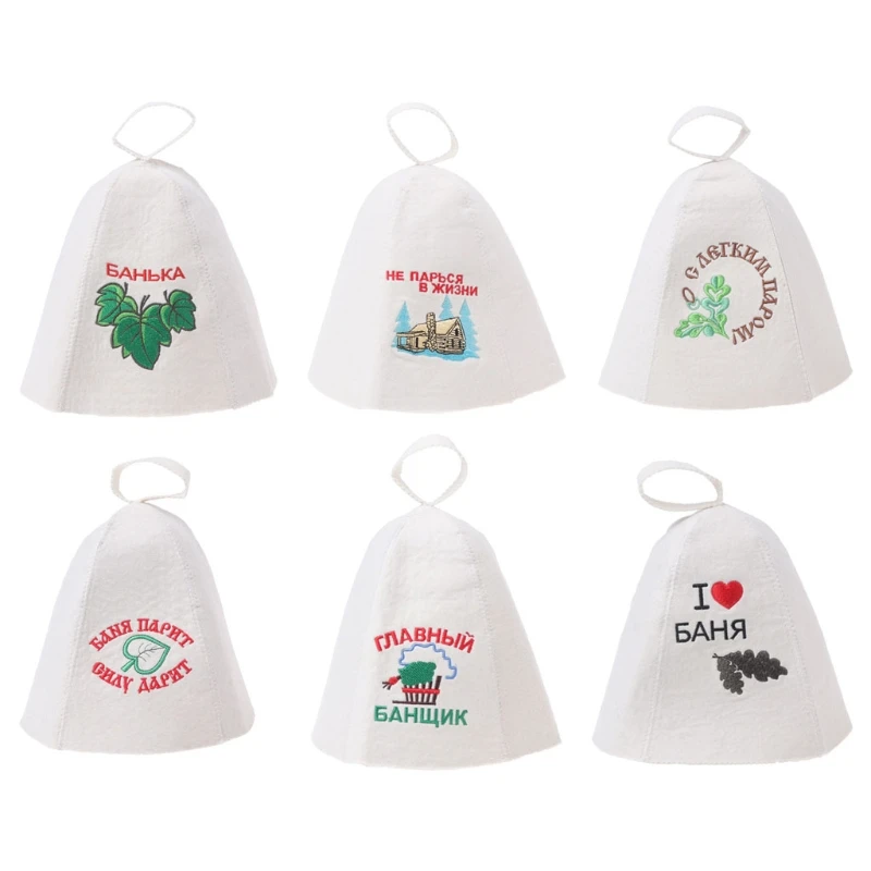 Сауна шерстяной войлок шапка анти-тепла русская банья для защиты головы банного