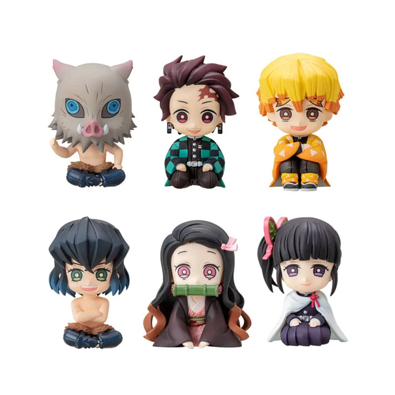 

Pre-Sale 6Pcs Demon Slayer Anime Figure Figural Kamado Tanjirou&kamado Nezuko Q Version Model Ornament Periphery Toys Doll Gifts