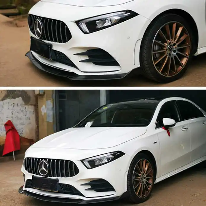 

Подходит для Mercedes W177 Benz A-class, новинка, Модифицированная губа из углеродного волокна A200, передняя лопата, подбородок