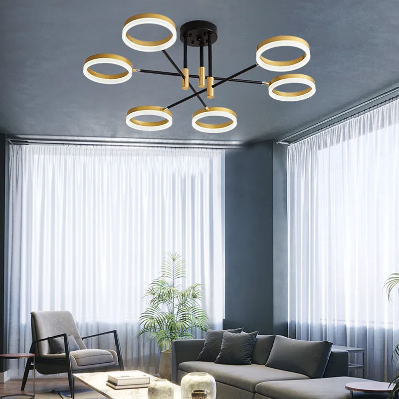 

Современный светодиодный потолочный светильник в скандинавском стиле, светодиодный потолочный светильник на плафоне для столовой, гостин...