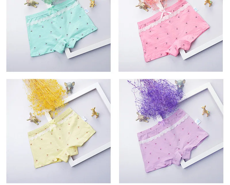 12 шт./лот детское нижнее белье для девочек с милым мультяшным рисунком детские