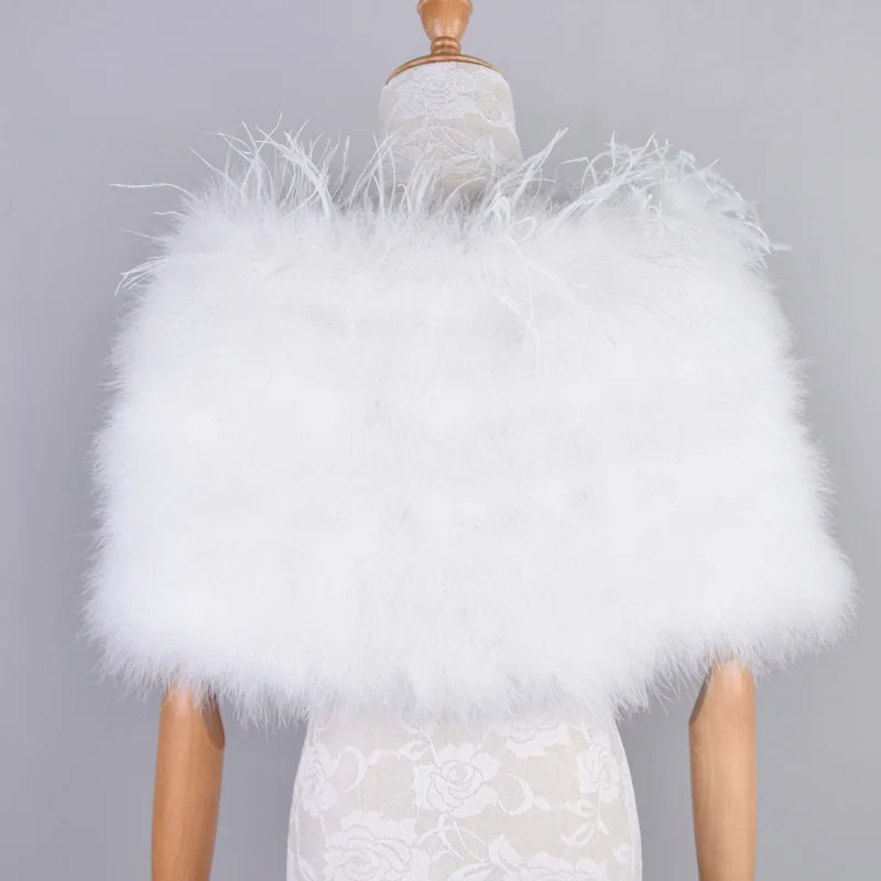 Пикантная меховая шаль из 100% натурального страусиного пера модные женские