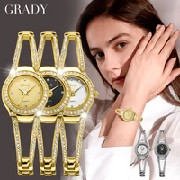 luxury woman watches gold watch fashion diamond watch free shipping gift for wife fashion quartz chain wrist watches for ladies