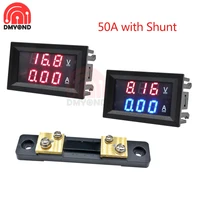 0 28 mini digital voltmeter ammeter 50a dc 0 100v 7 110v amp volt voltage current meter detector tester dual led display gauge