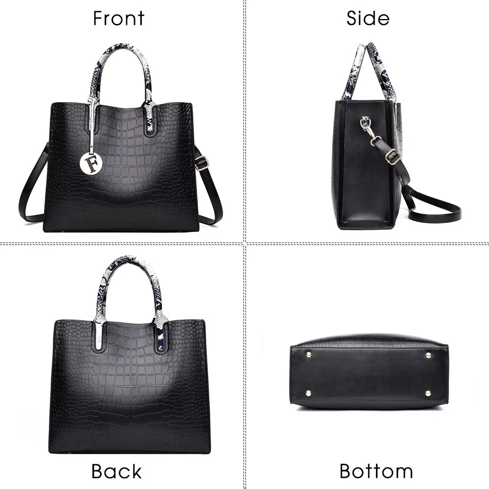 Herald Fashion женские сумки из кожи аллигатора сумка со змеиным рисунком и ручками
