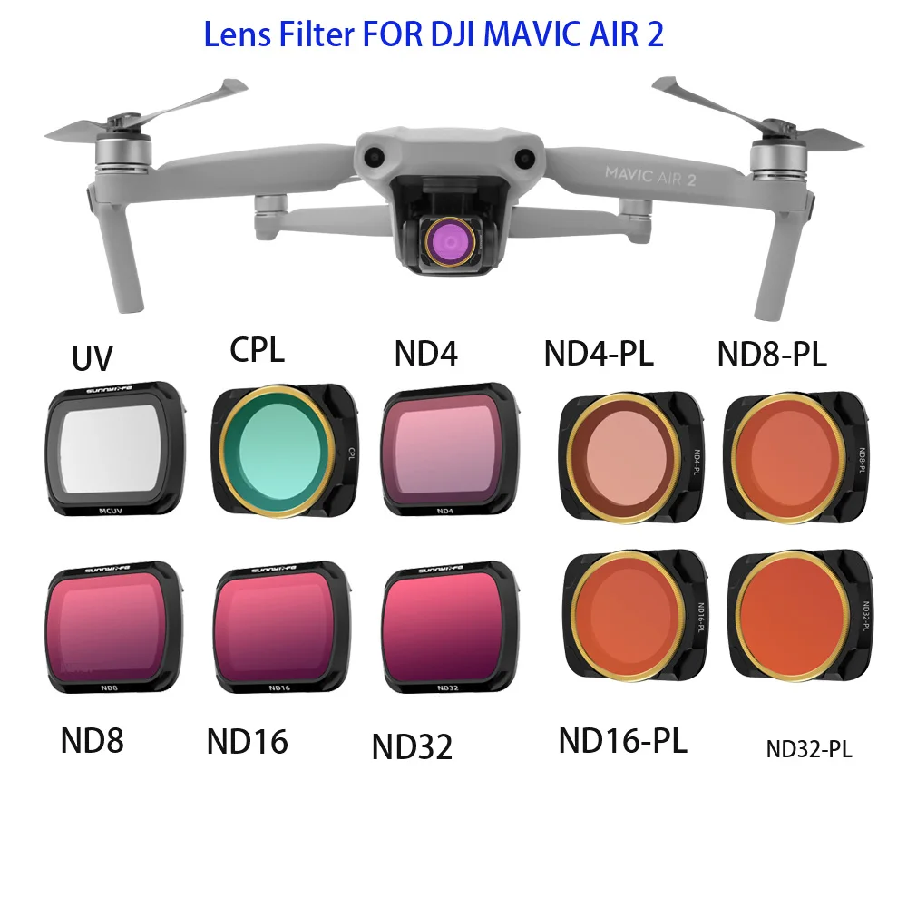 Фильтр для объектива DJI Mavic Air 2 MCUV CPL ND/PL ND16 ND32|Квадрокоптеры с камерами| |