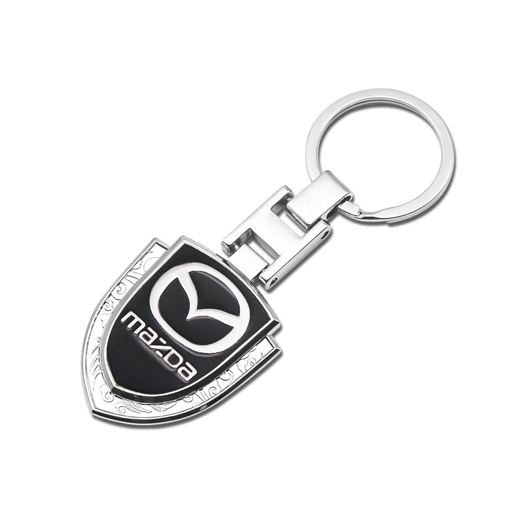 

1PCS Car 3D Metal Keychain Car Styling Key Chain Key Ring for Mazda Axela 2 3 MS 6 CX-5 CX-4 CX3 CX5 Axela demio Carbon Fiber