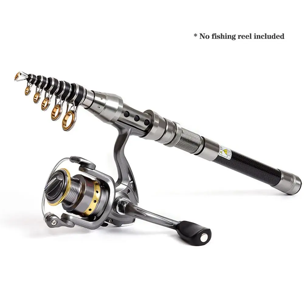 Telescopic Fishing Rod Portable Pole Travel Sea Boat Rock 2.1m 2.4m Spinning Rods | Спорт и развлечения