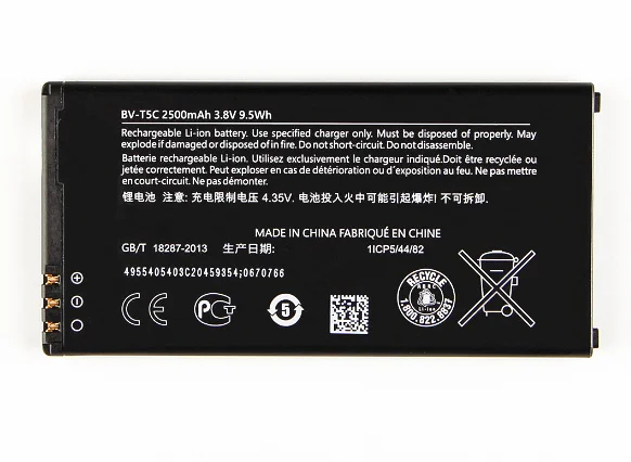 Новый высокое качество 2500 мА/ч 9.5Wh BV-T5C / BV T5C BVT5C запасная батарея для Nokia Microsoft Lumia 640