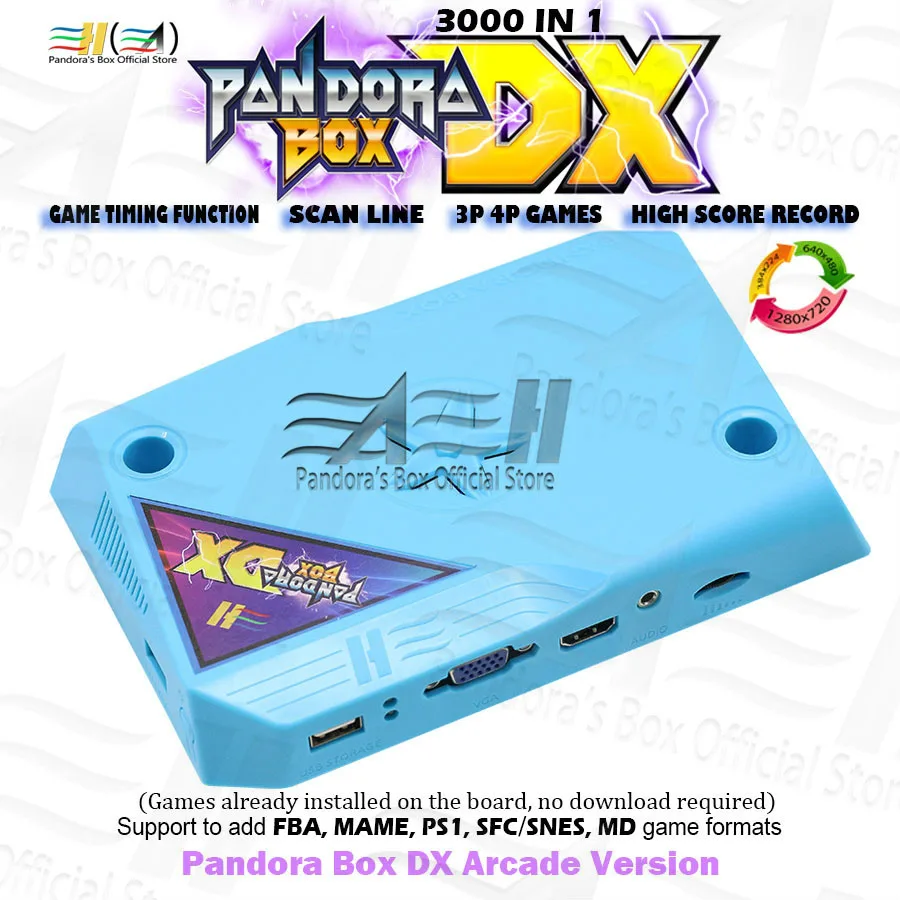 

Original Pandora Box DX 3000 in 1 Jamma board pcb CGA VGA HDMI-compatible For arcade machine arcade cabinet 3P 4P have 3d tekken