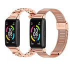 Браслет из нержавеющей стали для Huawei Honor Band 6, металлический ремешок для смарт-браслета Huawei Band 6, аксессуары