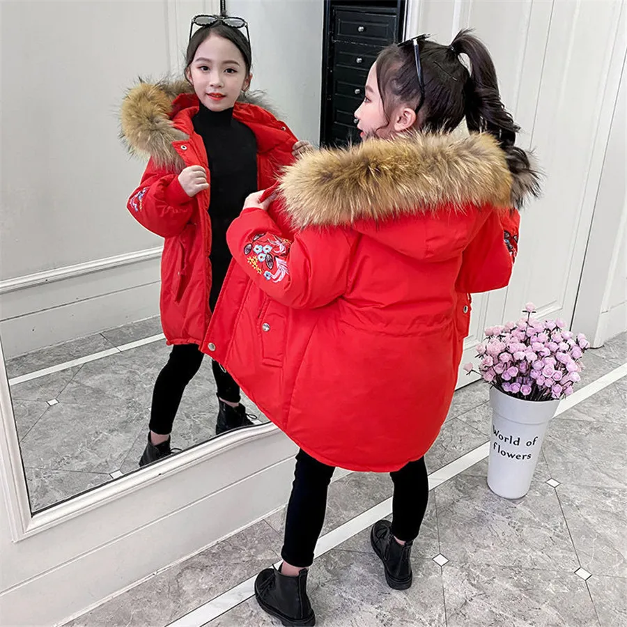 Детская зимняя пуховая куртка из хлопка новинка 2020 модная одежда для девочек