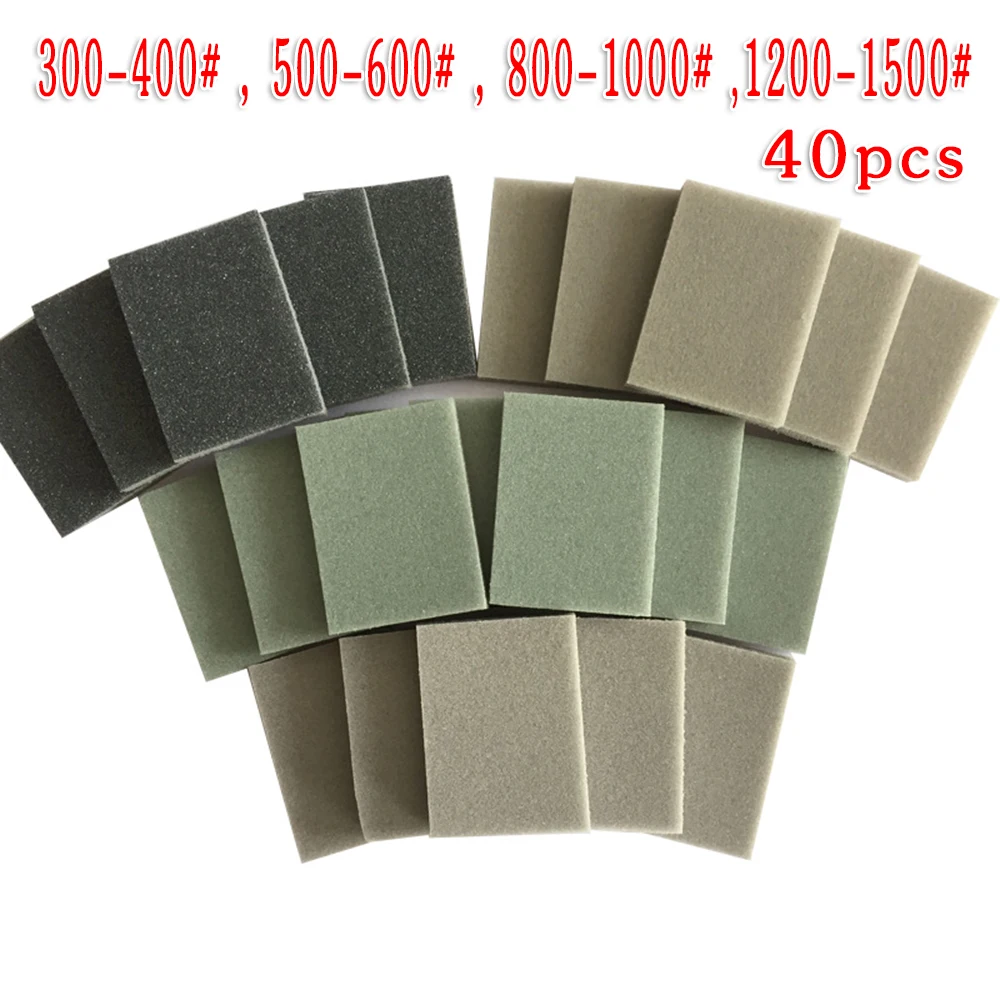 

40pcs/Set Sponge Sandpaper Sanding Abrasive Disc Wet & Dry Polishing Tool 3*4CM Woodworking Tools Accessories