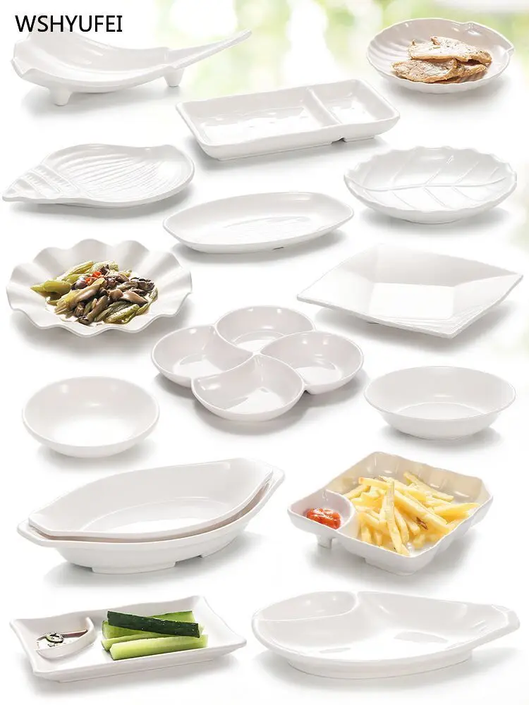 4 шт. творческий белый имитация фарфора тарелка столовые приборы завтрак