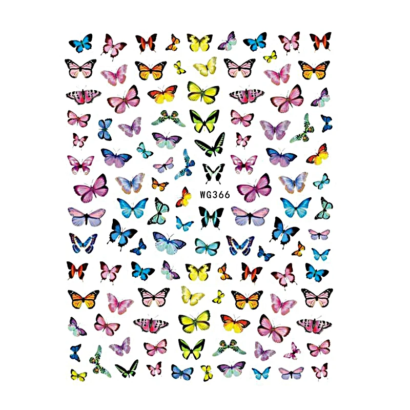 

10PCS New 3D Adhesive Butterfly Style Nail Art Sticker Color Butterfly Nail Slider Blue Butterfly Nail Art Decorative Dress Up D
