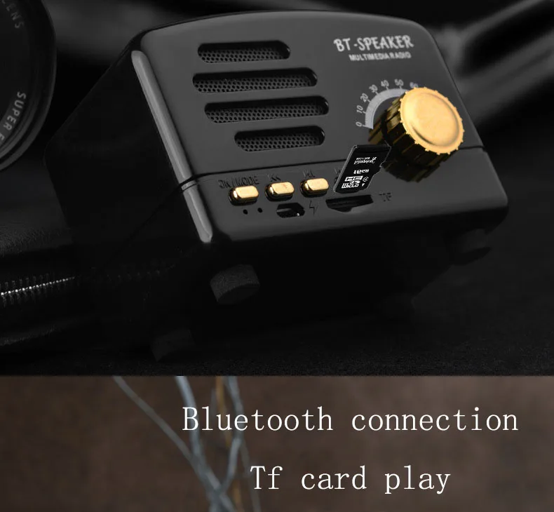 Мини Bluetooth-колонка в стиле ретро FM-радио сабвуфер портативный мини-динамик с