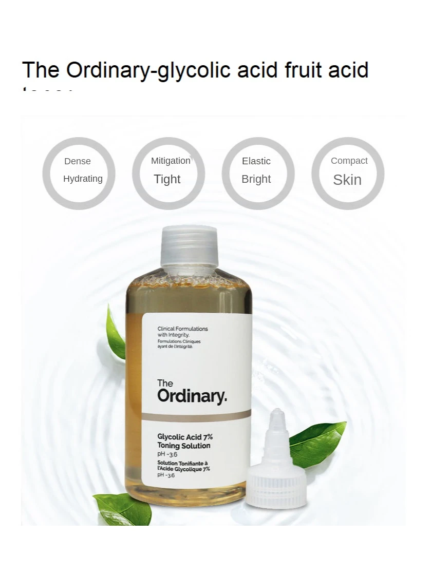

Glycolic Acid 7% Ordinary Toner Exfoliating 240ml Face Tonic Facial Solution Skin Care Moisturizing Pore Minimizer Anti Acne