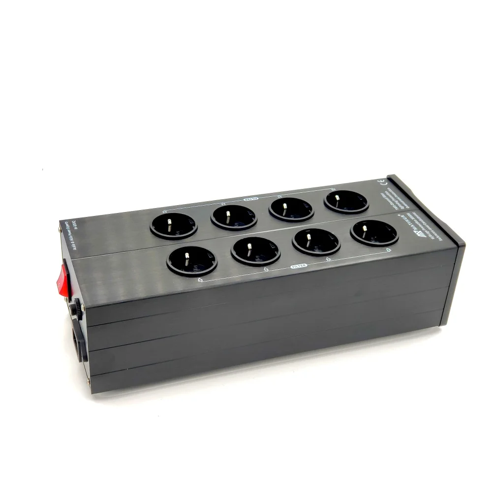 hifi matihur m tr80 audio noise ac power filter power conditioner power purifier surge protection with eu outlets power strip free global shipping