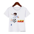 2021 футболка с рисунком капитана Цубаса, футболка с рисунком из мультфильма, японская футболка для мальчиков, детская одежда, летние топы