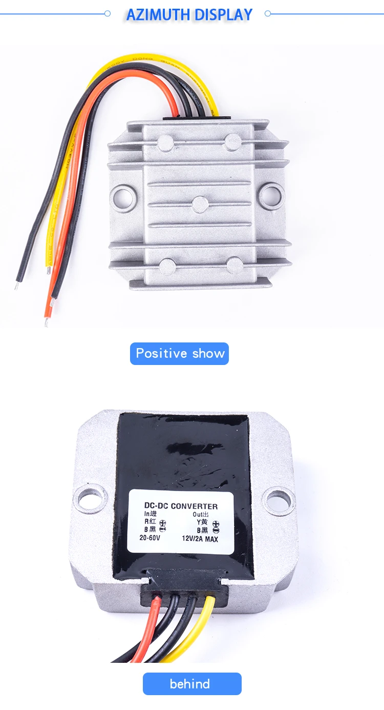 20 V-60 V-12 V 1A 2A 3A DC Напряжение конвертеры Buck повышающий Шаг вниз шаг вверх модули солнечной Напряжение конвертер для автомобилей гольф-кары