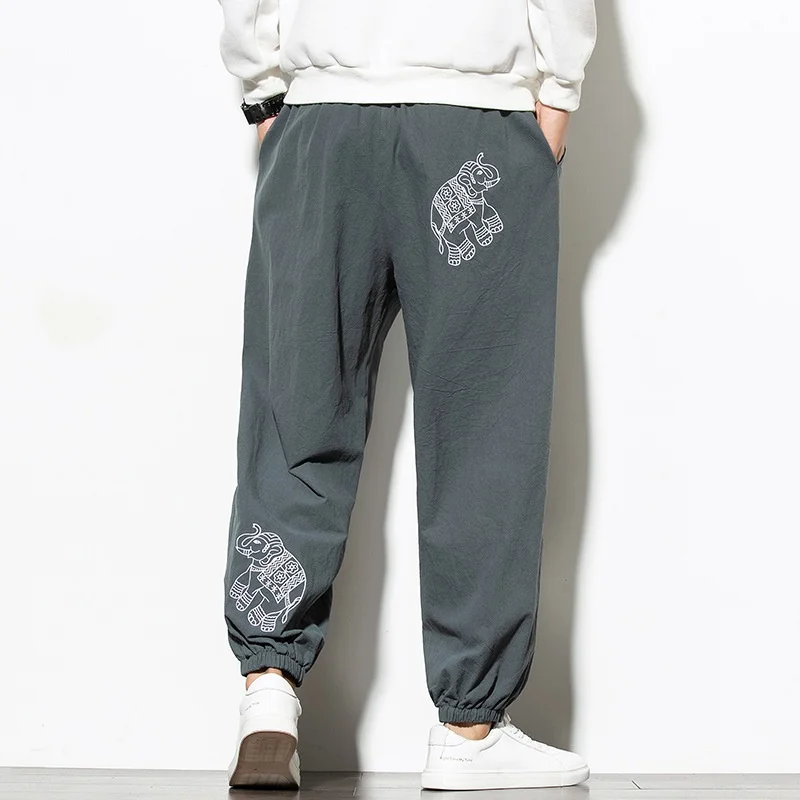 

Chinese Embroidery Pants Men Joggers Trousers Men Pants Streetwear Sweatpants Harem Pants Men Trousers 2021 Spring New KK3841