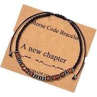 message in morse code bracelet for women bff secret message bracelet couple relationship anniversary gift wood beads 15 26cm