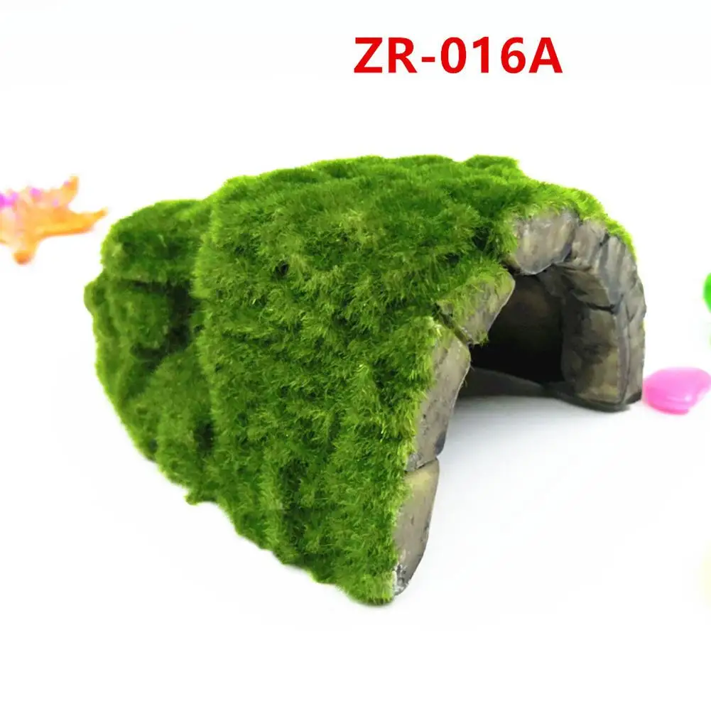 Имитирует мох Флокирование Pet Cave майка негде скрыться для аквариума рептилий