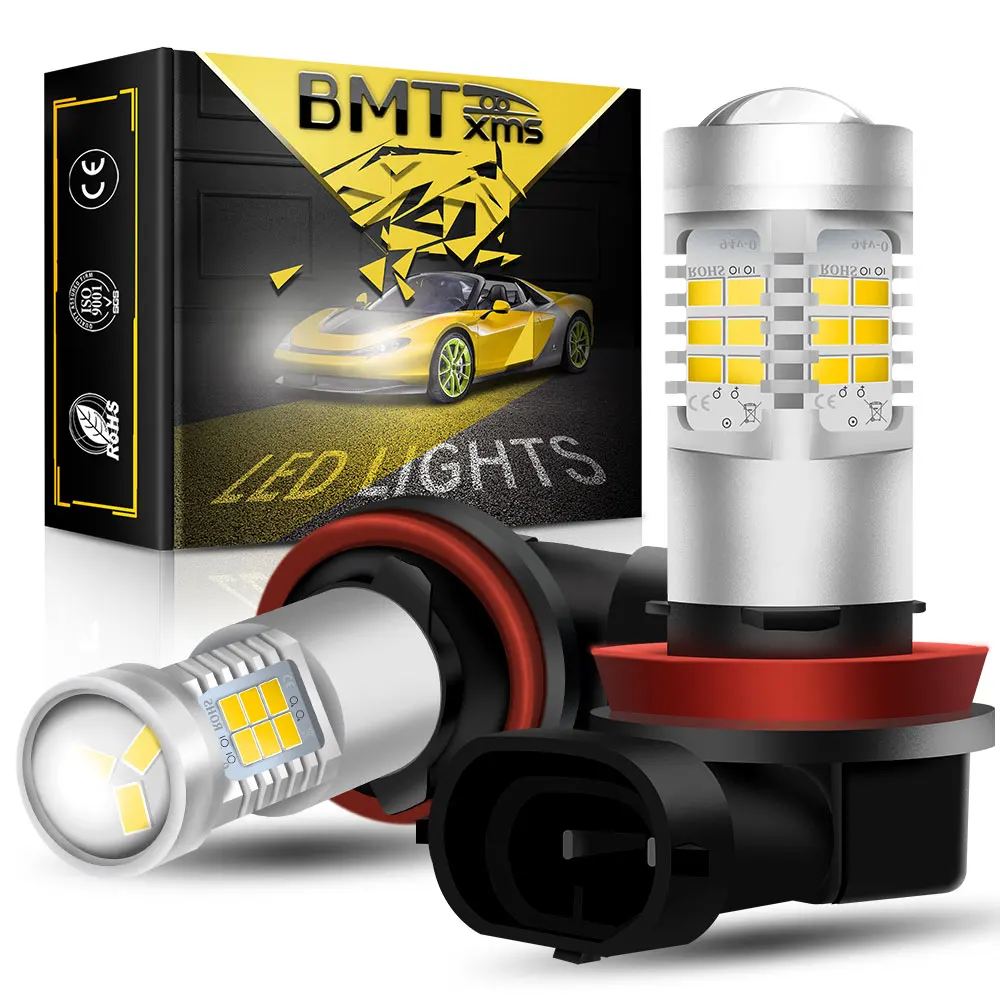 

BMTxms 2Pcs H8 H11 H16 LED Fog Light Bulbs For Nissan Maxima 2016 2017 2018 Canbus 2000LM 6000K Hyper Xenon White Foglight