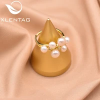 xlenag handmade ring freshwater white irregular shape handmade pearl ring couple girl gift eternal love ring high jewelry gr0267