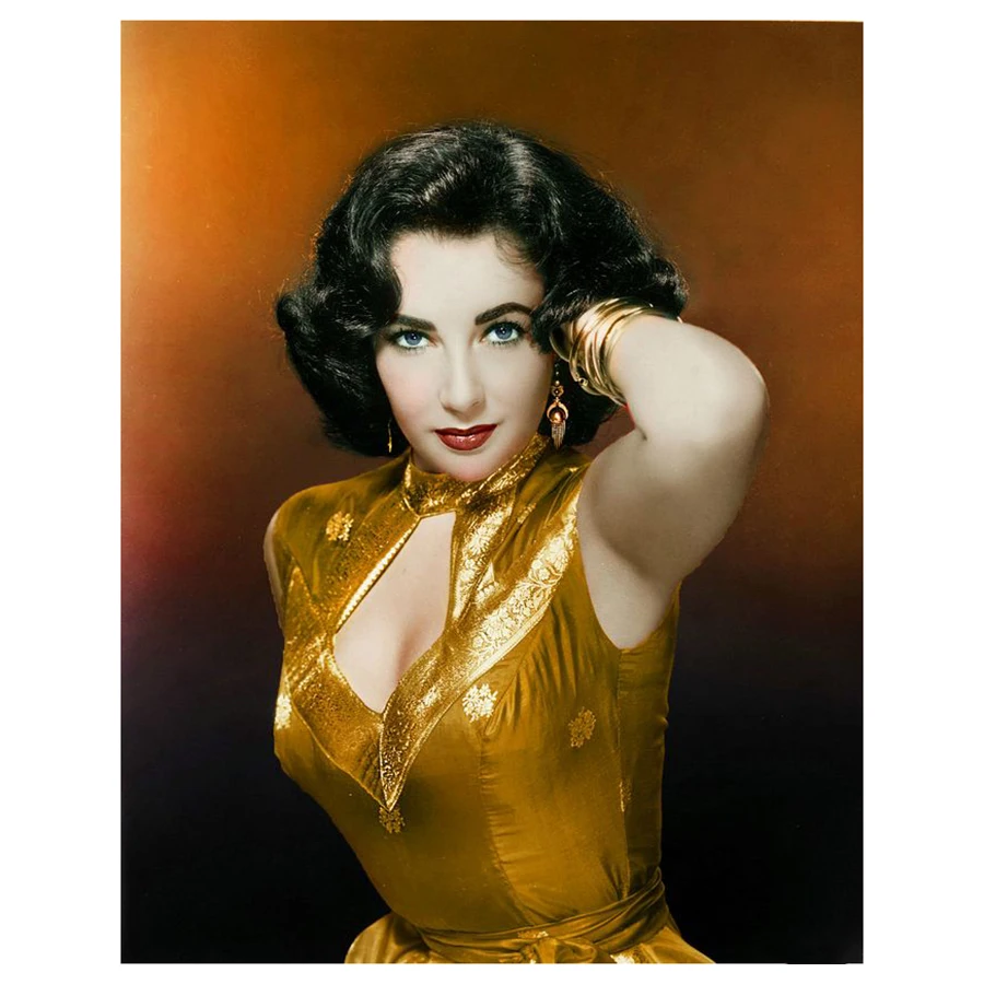 Алмазная 5d картина с квадратными и круглыми стразами Элизабет Тейлор алмазная