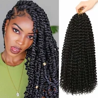 passion twist hair crochet braid hair extensions 18inch 22strands synthetic crotchet hair water wave braiding hair