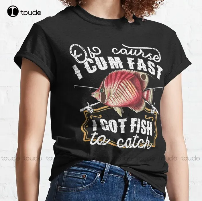 

Новинка, футболка из хлопка с надписью «I Got Fish To Catch Classic»