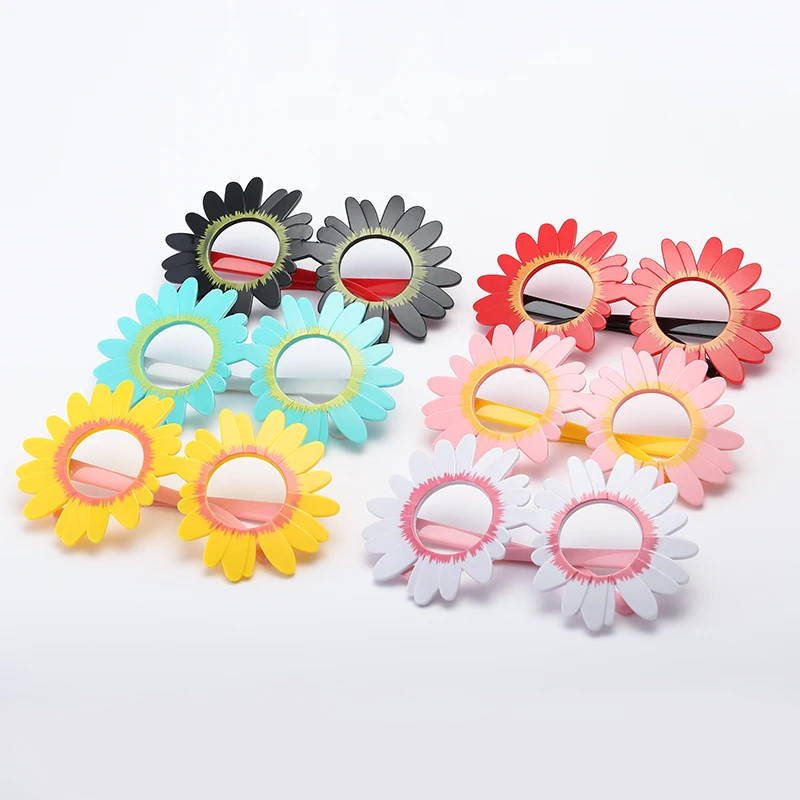 2020 новые модные детские солнечные очки в форме подсолнуха для маленьких девочек