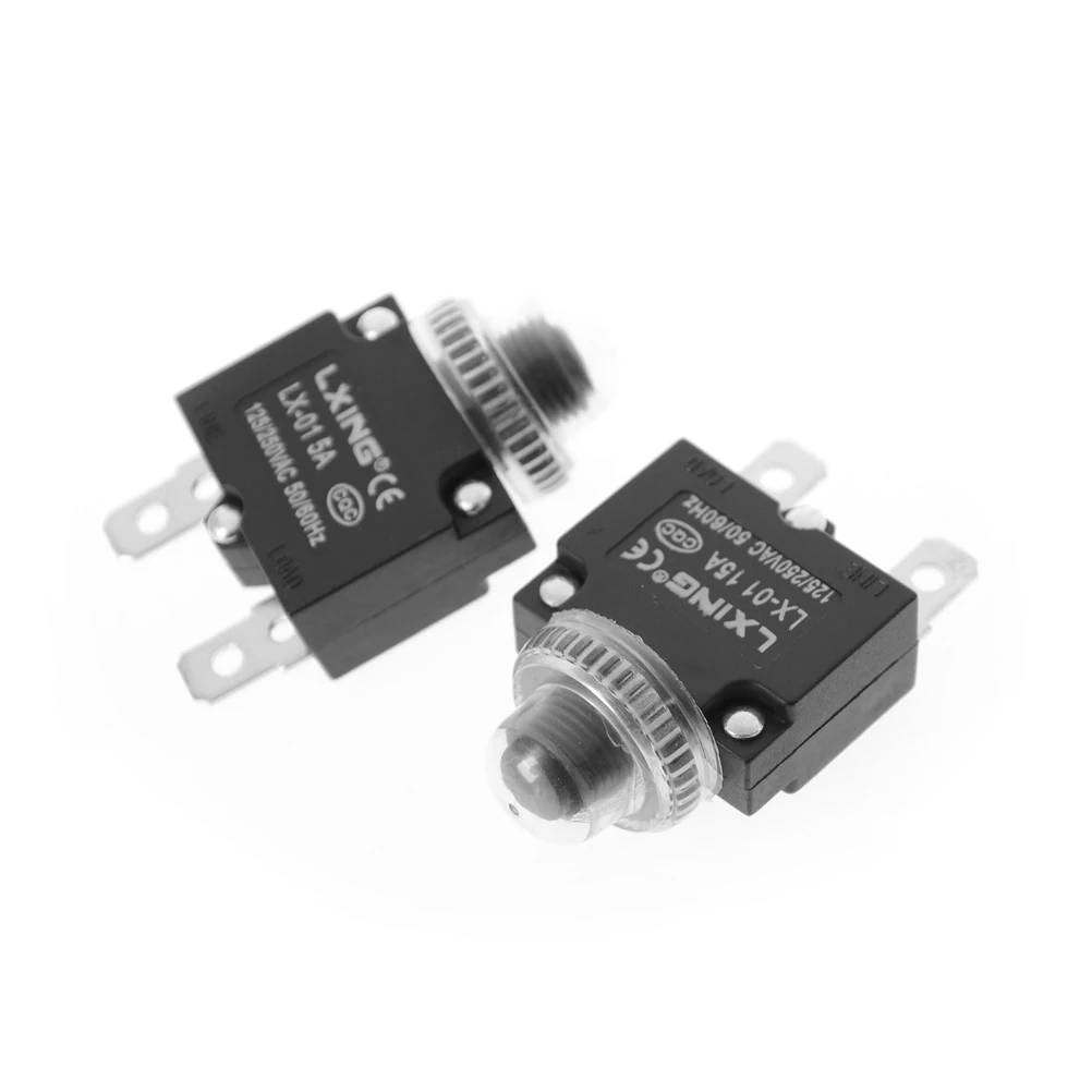 

1Set Hot Thermal Switch Circuit Breaker Overload Protector 5A, ,8A,10A,15A,20A Overload Switch